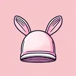 pink bunny ears hat image